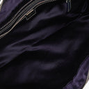 Fendi FF Navy Zucchino Boston Bag