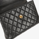 Chanel Kelly Top Handle Black Quilted Lambskin Bag