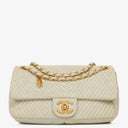 Chanel Chevron Leather Small Classic Flap Bag