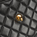 Chanel Kelly Top Handle Black Quilted Lambskin Bag