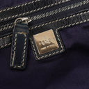 Fendi FF Navy Zucchino Boston Bag