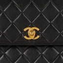 Chanel Kelly Top Handle Black Quilted Lambskin Bag
