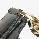Gucci Black Patent Leather Braided Handle Ring Hobo Bag