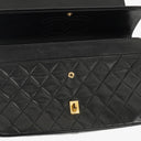 Chanel Medium Double Flap Bag Black Quilted Lambskin With 24K Gold-Plated Hardware And Mademoiselle Chain