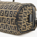 Fendi FF Navy Zucchino Boston Bag