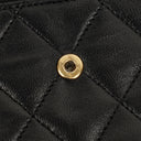 Chanel Medium Double Flap Bag Black Quilted Lambskin With 24K Gold-Plated Hardware And Mademoiselle Chain