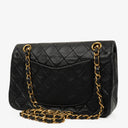 Chanel Vintage Classic Double Flap Bag in Quilted Black Lambskin with 24K Gold-Plated Hardware