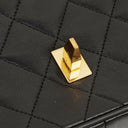 Chanel Medium Double Flap Bag Black Quilted Lambskin With 24K Gold-Plated Hardware And Mademoiselle Chain