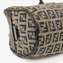 Fendi FF Navy Zucchino Boston Bag