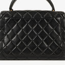 Chanel Kelly Top Handle Black Quilted Lambskin Bag
