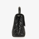 Chanel Kelly Top Handle Black Quilted Lambskin Bag