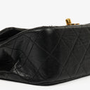 Chanel Vintage Classic Double Flap Bag in Quilted Black Lambskin with 24K Gold-Plated Hardware