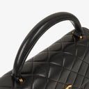 Chanel Kelly Top Handle Black Quilted Lambskin Bag