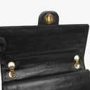 Chanel Medium Double Flap Bag Black Quilted Lambskin With 24K Gold-Plated Hardware And Mademoiselle Chain