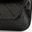 Chanel Vintage Classic Double Flap Bag in Quilted Black Lambskin with 24K Gold-Plated Hardware