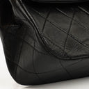 Chanel Vintage Classic Double Flap Bag in Quilted Black Lambskin with 24K Gold-Plated Hardware