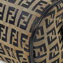 Fendi FF Navy Zucchino Boston Bag