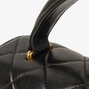 Chanel Kelly Top Handle Black Quilted Lambskin Bag