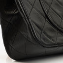 Chanel Vintage Classic Double Flap Bag in Quilted Black Lambskin with 24K Gold-Plated Hardware