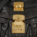 Sac Hobo Miu Miu Coffer Matelassé en cuir noir