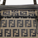 Fendi FF Navy Zucchino Boston Bag
