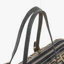 Fendi FF Navy Zucchino Boston Bag