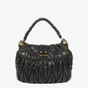 Sac Hobo Miu Miu Coffer Matelassé en cuir noir