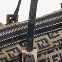Fendi FF Navy Zucchino Boston Bag