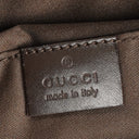 Gucci GG Monogram Brown Suede Hobo Bag