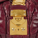Miu Miu Matelasse Lux Amaranto Leather Tote Bag