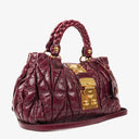 Miu Miu Matelasse Lux Amaranto Leather Tote Bag