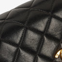 Chanel Kelly Top Handle Black Quilted Lambskin Bag