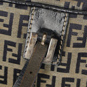 Fendi FF Navy Zucchino Boston Bag