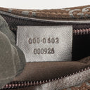 Gucci GG Monogram Brown Suede Hobo Bag