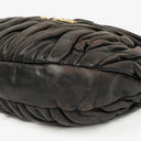 Sac Hobo Miu Miu Coffer Matelassé en cuir noir