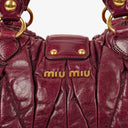 Miu Miu Matelasse Lux Amaranto Leather Tote Bag