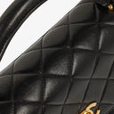 Chanel Kelly Top Handle Black Quilted Lambskin Bag