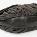 Sac Hobo Miu Miu Coffer Matelassé en cuir noir