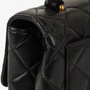 Chanel Kelly Top Handle Black Quilted Lambskin Bag