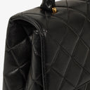 Chanel Kelly Top Handle Black Quilted Lambskin Bag