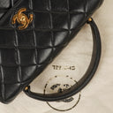 Chanel Kelly Top Handle Black Quilted Lambskin Bag