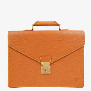 Louis Vuitton Serviette Ambassador Cognac Epi Leather Briefcase, 1996