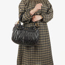 Sac Hobo Miu Miu Coffer Matelassé en cuir noir
