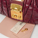 Miu Miu Matelasse Lux Amaranto Leather Tote Bag