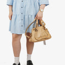 Chloe Paraty Small Eggshell Leather Bag