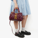 Miu Miu Matelasse Lux Amaranto Leather Tote Bag