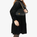 Chanel Medium Double Flap Bag Black Quilted Lambskin With 24K Gold-Plated Hardware And Mademoiselle Chain