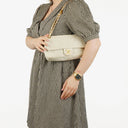 Chanel Chevron Leather Small Classic Flap Bag