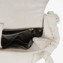 Chanel Crinkled Patent Modern White Plastic Chain Flap Bag