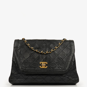 Chanel Classic Single Flap Bag Black Quilted Lambskin With 24K Gold-Plated Hardware